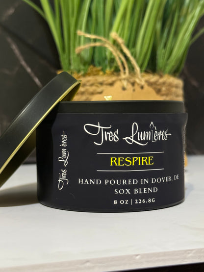 Respire in our 8 oz tins